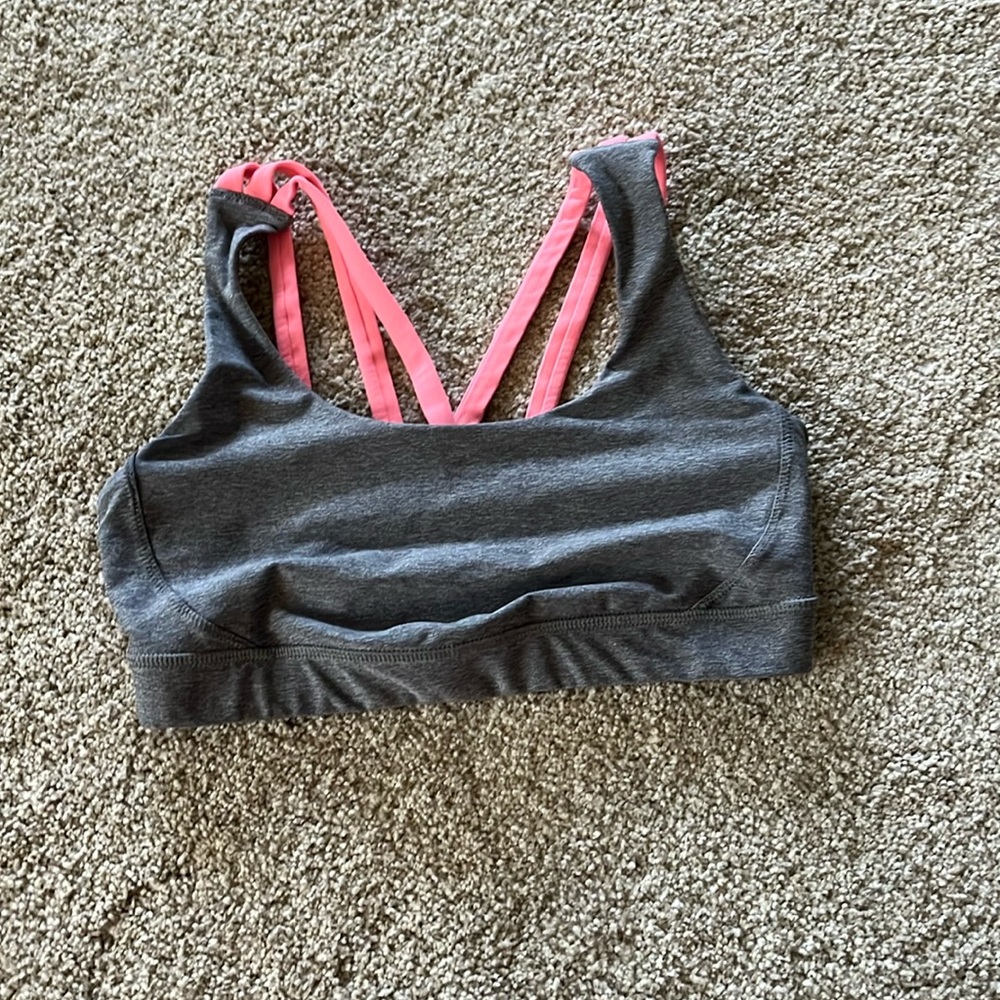 Pink And Grey Lululemon Bra